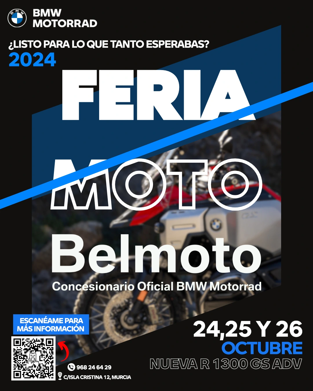 cartel feria de la moto belmoto murcia octubre 2024